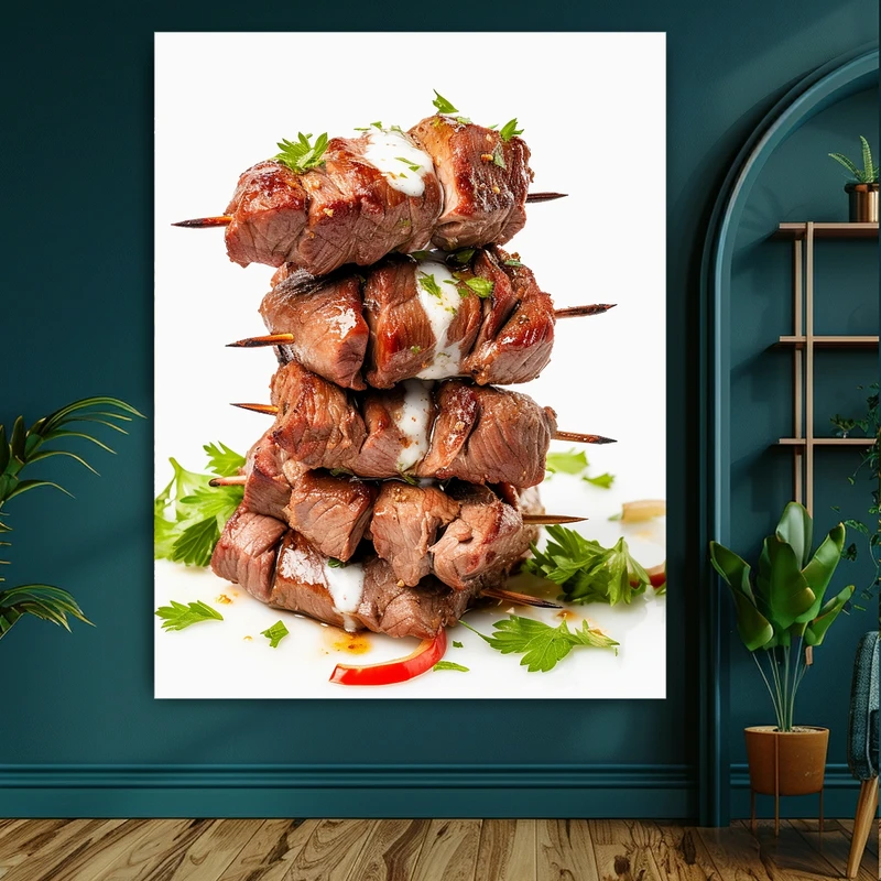 پوستر دیواری طرح رستورانی مدل کباب لذیذ کد BK22694