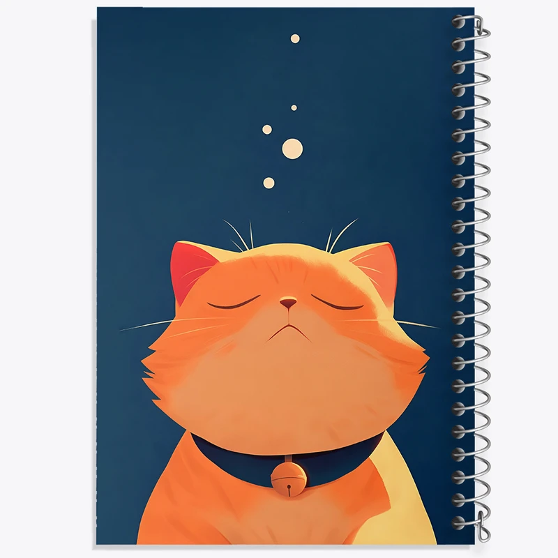 دفتر ژورنال نویسی 50 برگ خندالو مدل نقطه ای طرح گربه بامزه کد N3369