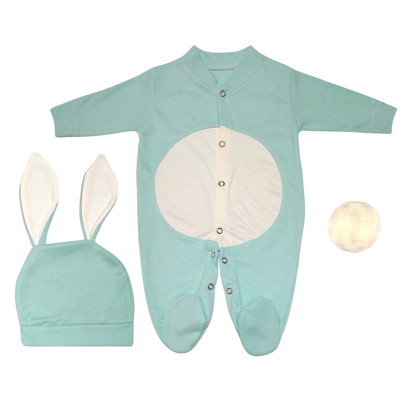 ست سرهمی و کلاه نوزادی مدل S25