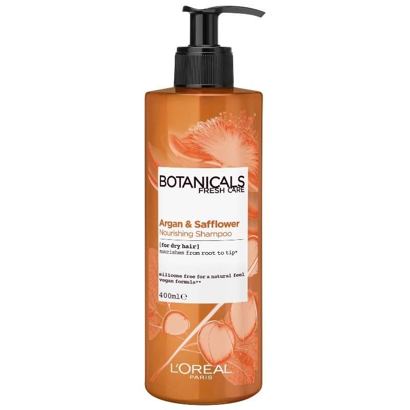 شامپو مو لورآل مدل Botanicals Argan and Safflower Hair حجم 400 میلی لیتر