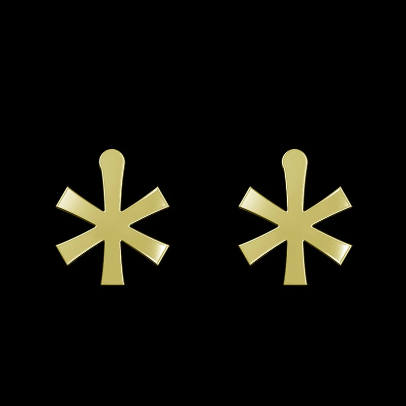 گوشواره طلا 18 عیار زنانه مدوپد مدل هندسی کد GA1-16296