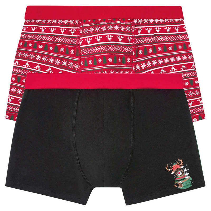 شورت مردانه لیورجی مدل Christmas363437R مجموعه دو عددی