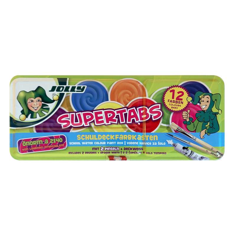 آبرنگ 12 رنگ جولی مدل Super Tabs