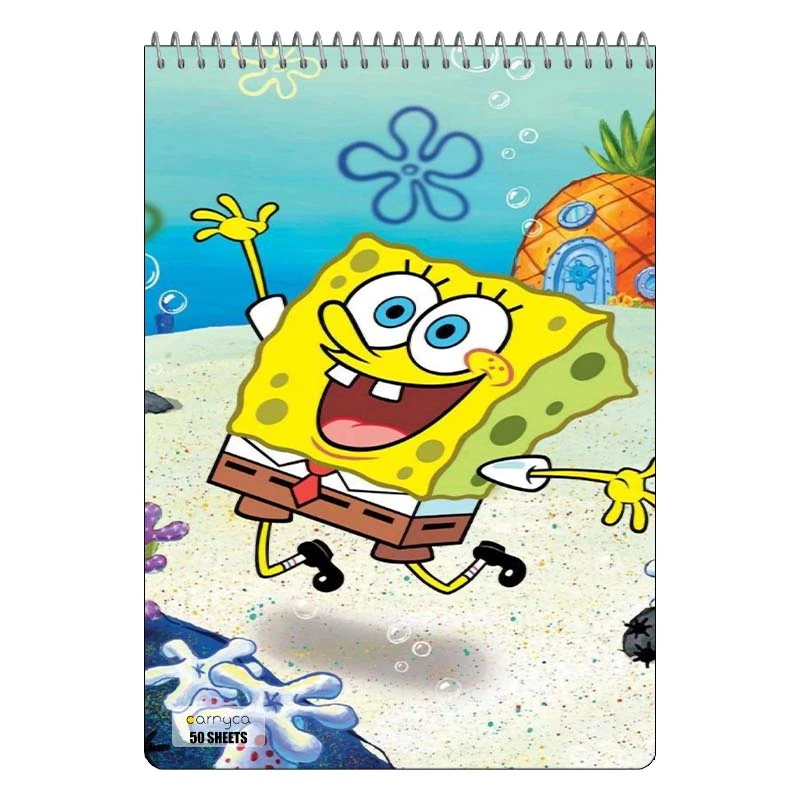 دفتر نقاشی 50 برگ سیمی کارنیکا طرح باب اسفنجی spong bob کد 31914