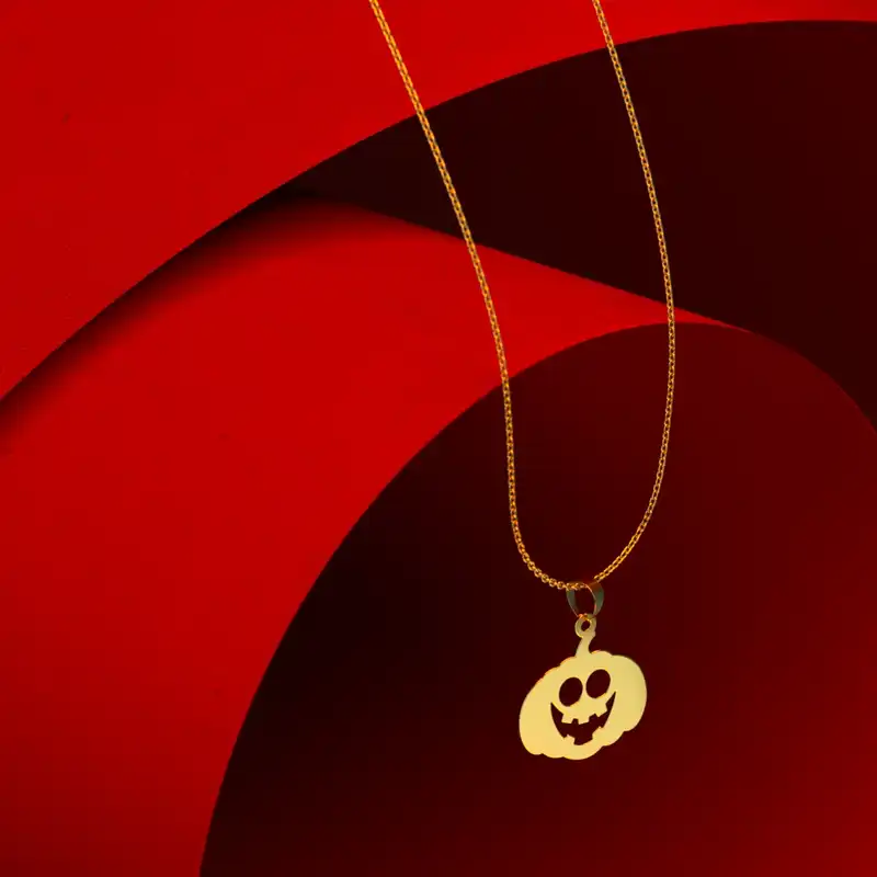 گردنبند طلا 18 عیار زنانه مدوپد مدل هالووین کد G2-1-1237