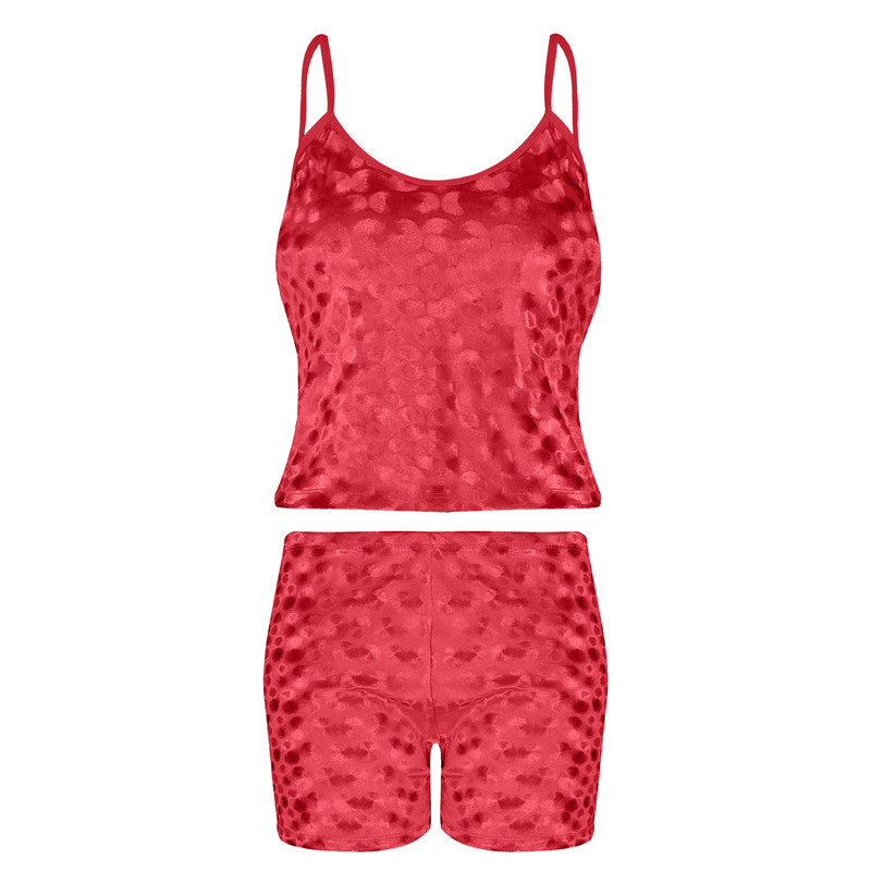 ست تاپ و شلوارک زنانه مدل مخمل