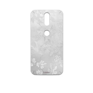 MAHOOT Silver-Wildflower Cover Sticker for Motorola Moto G4