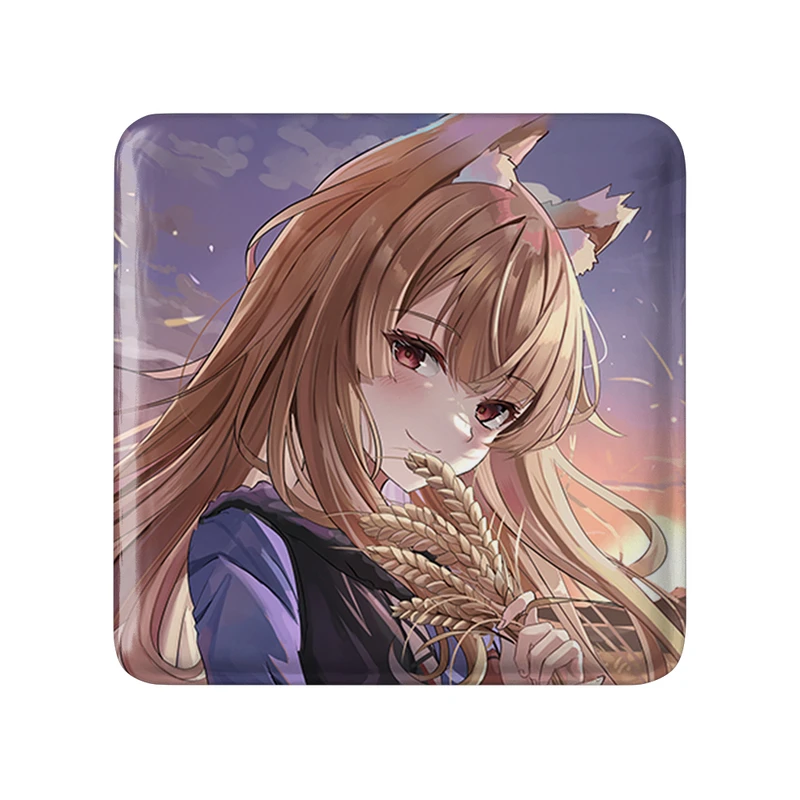 مگنت خندالو طرح هولو انیمه ادویه و گرگ مدل مربعی کد 36115