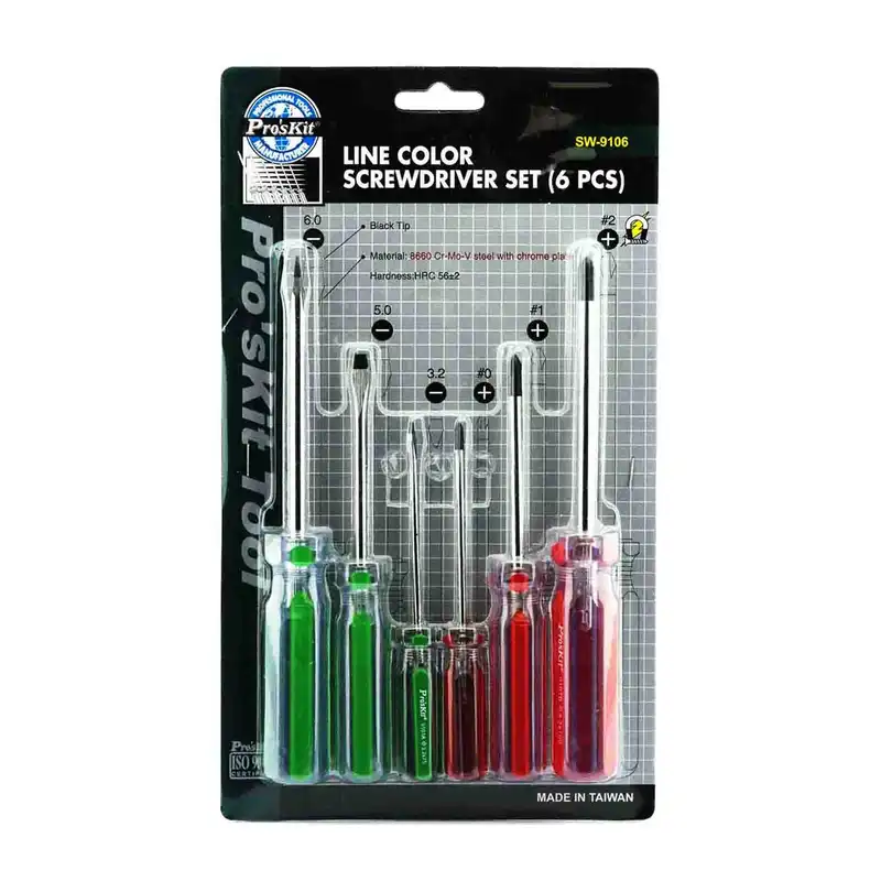 مجموعه 6 عددی پیچ گوشتی پروسکیت مدل SW-9106