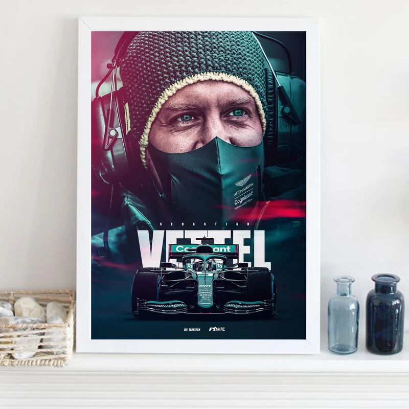 تابلو مدل فرمول یک سباستین وتل Vettel کد LA-F1G1008