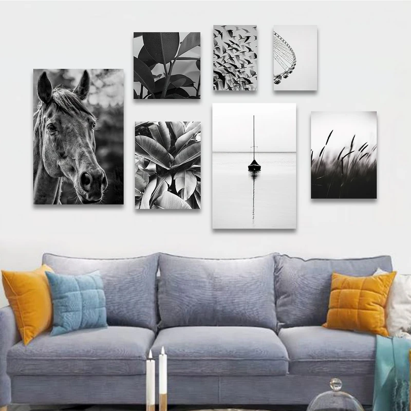 تابلو شاسی بکلیت طرح دکوراتیو اداری و طبیعت مدل SH-1126  مجموعه 7 عددی