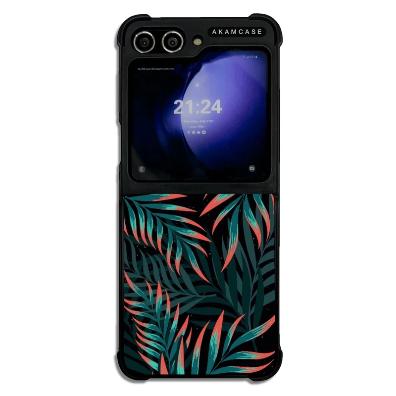 کاور آکام مدل AMC-WSGZFLIP5-LEAVES-25 مناسب برای گوشی موبایل سامسونگ Galaxy Z Flip 5