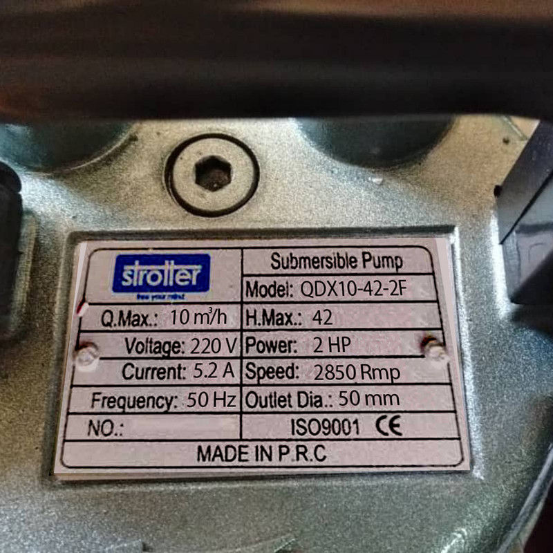 پمپ کف کش استرولر مدل QDX10-42-2F