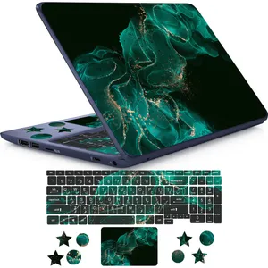  استیکر لپ تاپ راتیانا مدل blue marble مناسب برای لپ تاپ 15 تا 17 اینچ به همراه برچسب حروف فارسی کیبورد