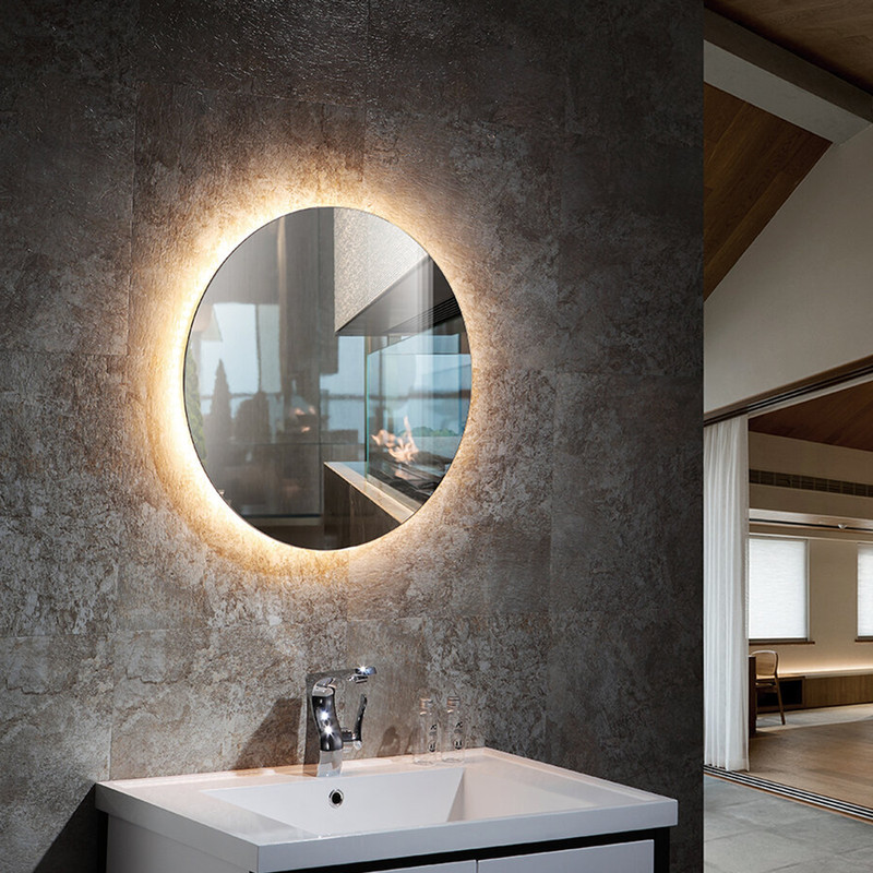 آینه سرویس بهداشتی مدل دایره بک لایت کد wc70