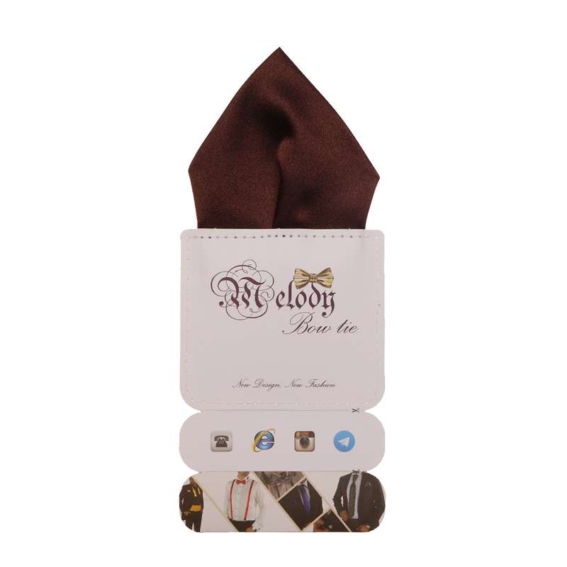دستمال جیب مردانه ملودی مدل PS5102MSSbrwn
