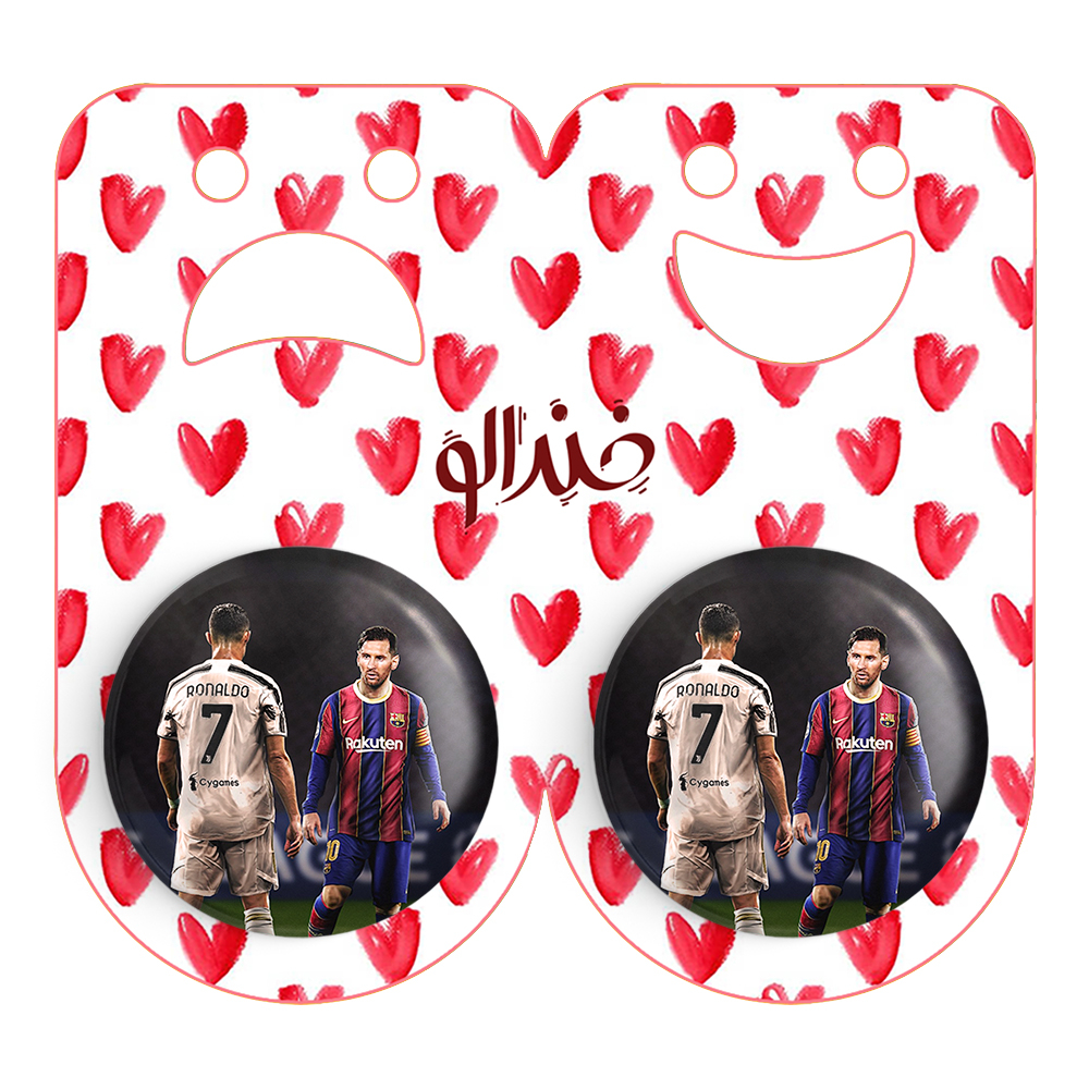 پیکسل خندالو مدل کریستیانو رونالدو و لیونل مسی کد 14006 به همراه مگنت