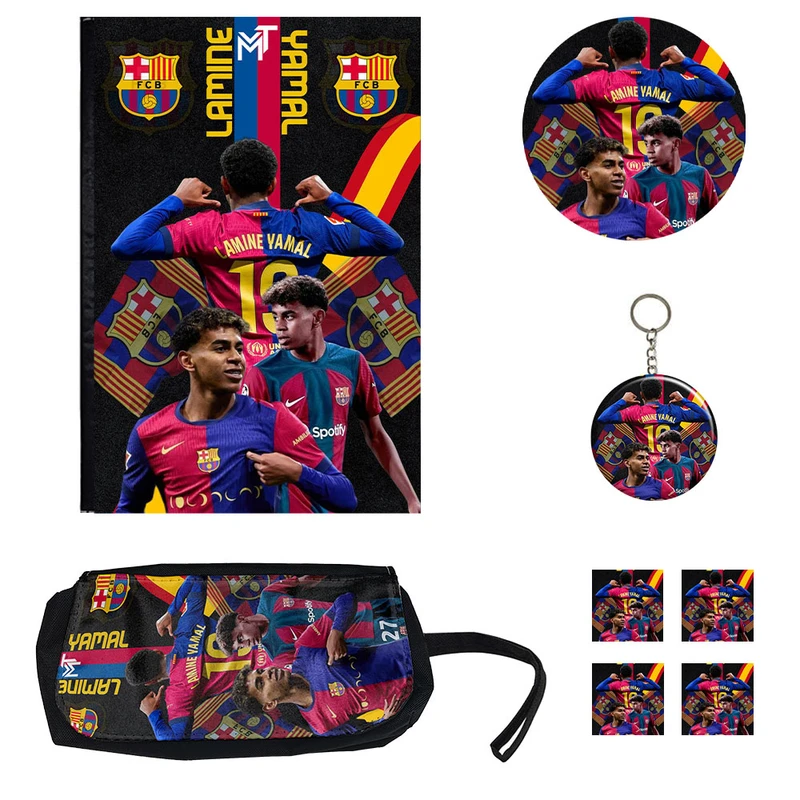 بسته لوازم تحریر مدل لامین یامال کد Lamine Yamal مجموعه 8 عددی