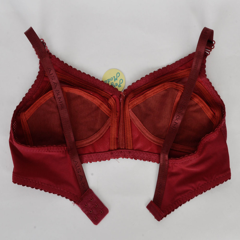 سوتین زنانه پرجامدا مدل 125013218 سوزنی رنگ زرشکی