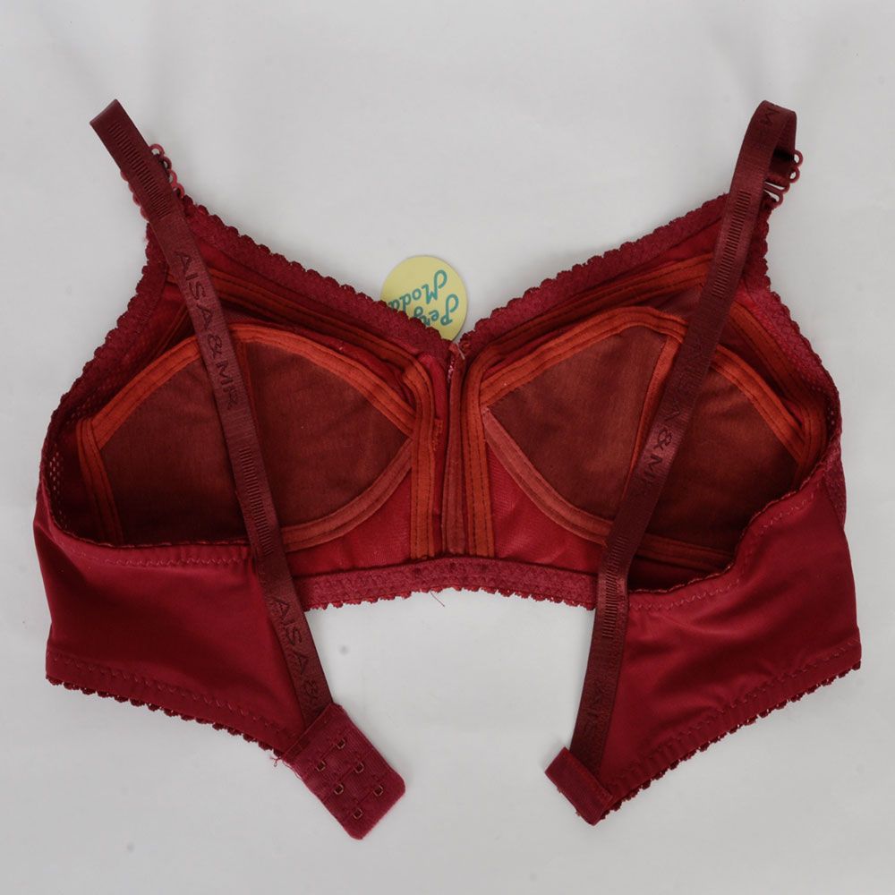 سوتین زنانه پرجامدا مدل 125013218 سوزنی رنگ زرشکی -  - 4