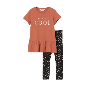 ست تونیک و شلوار دخترانه اچ اند ام مدل کد 3393