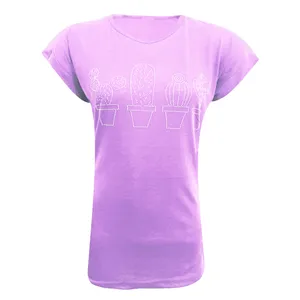 تی شرت آستین کوتاه زنانه مدل کاکتوس نگینی کد tm-2405