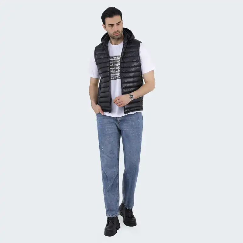 جلیقه مردانه پاتن جامه مدل  شمعی 306021020004999 رنگ مشکی