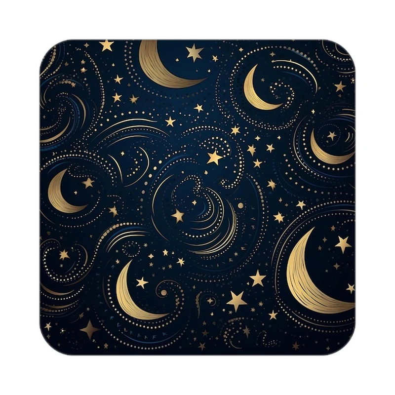 زیر لیوانی کاکتی طرح ماه و ستاره مدل mp52658