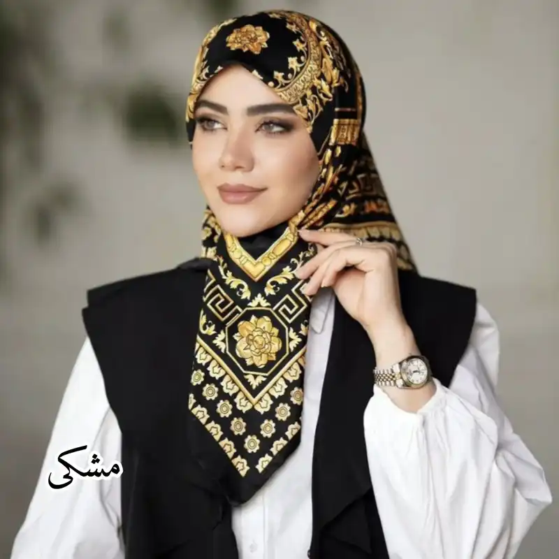 روسری زنانه مدل ابریشم توییل دست دوز مینی کد 012