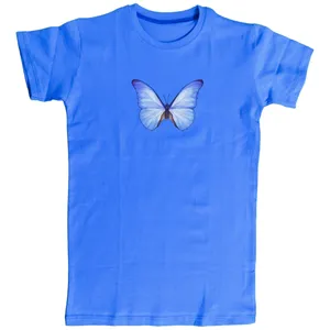 تی شرت آستین کوتاه بچگانه مدل پروانه تمام پنبه تریکو
