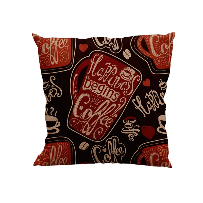 کوسن پاد آفرین مدل قهوه و خوشحالی کد DKK477