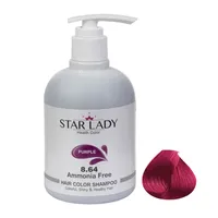 شامپو رنگ مو استارلیدی مدل SHAINY HEALTHY شماره 8.64 حجم 300 میلی لیتر رنگ بنفش ارغوانی