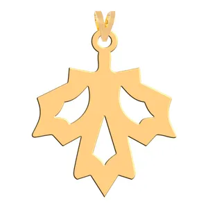 آویز گردنبند طلا 18 عیار زنانه فرشته مدل طرح برگ WNL-000194