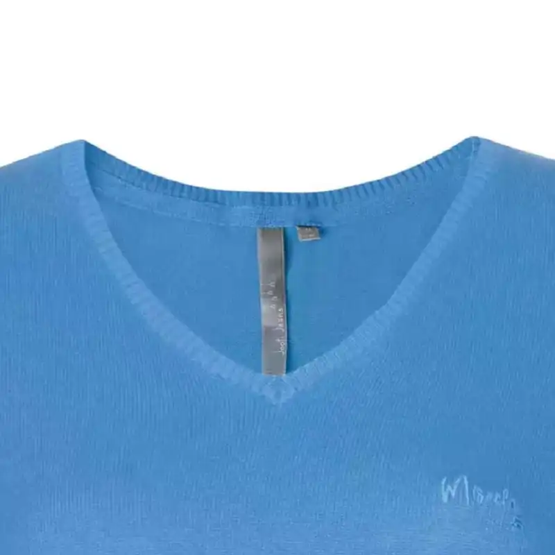 پلیور زنانه جوتی جینز مدل یقه هفت کد 1221136 رنگ آبی