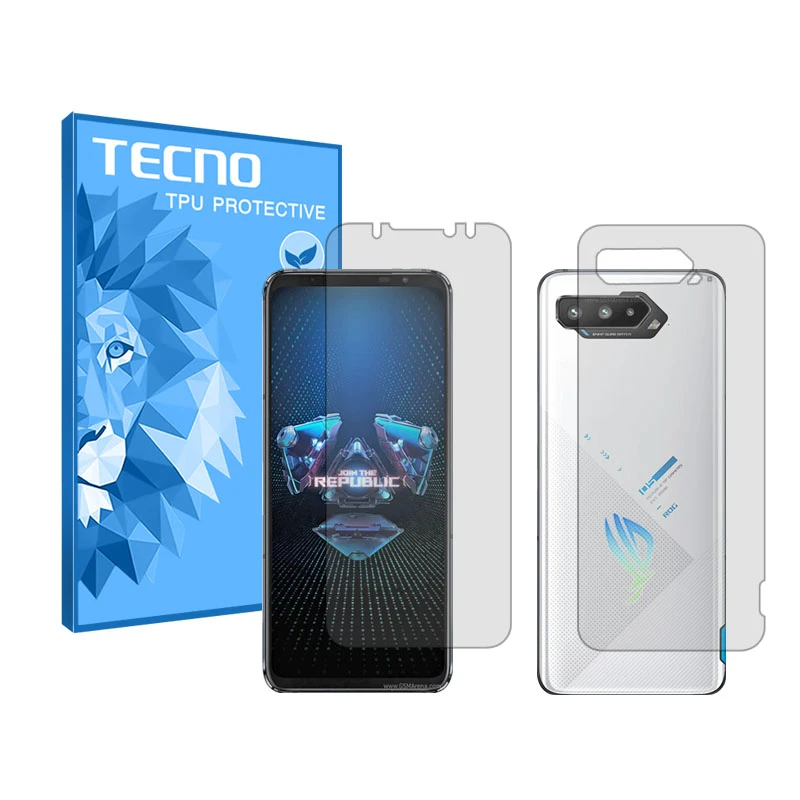 محافظ صفحه نمایش شفاف تکنو مدل Resistant مناسب برای گوشی موبایل ایسوس ROG Phone 5 به همراه محافظ