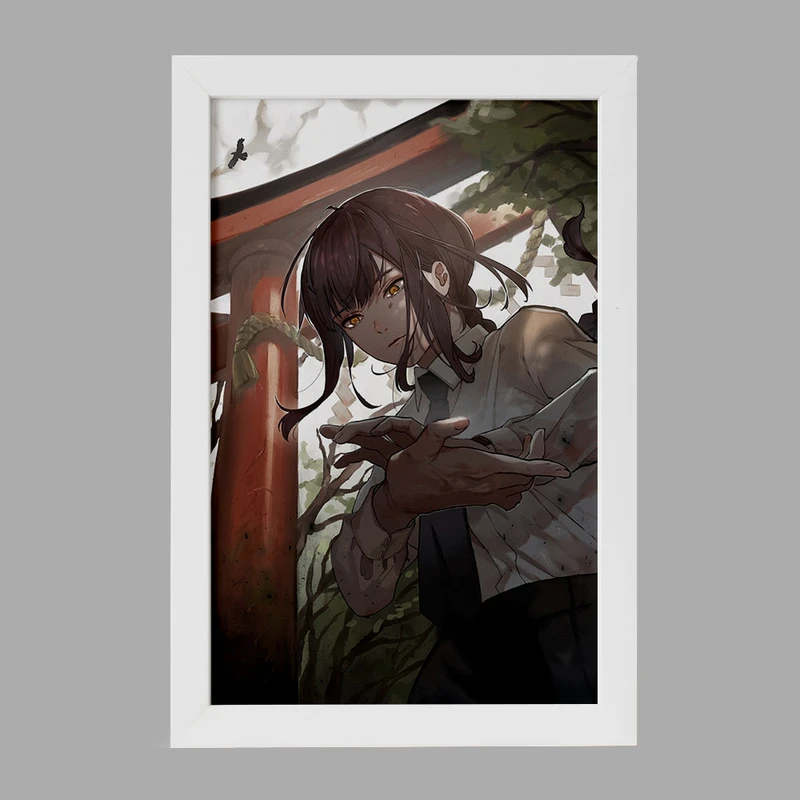 تابلو خندالو مدل ماکیما انیمه مرد اره ای Chainsaw Man  کد 22306