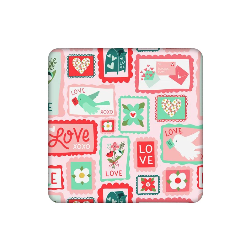 زیرلیوانی طرح پترن کاغذ کادو و تمبر کد 7016718