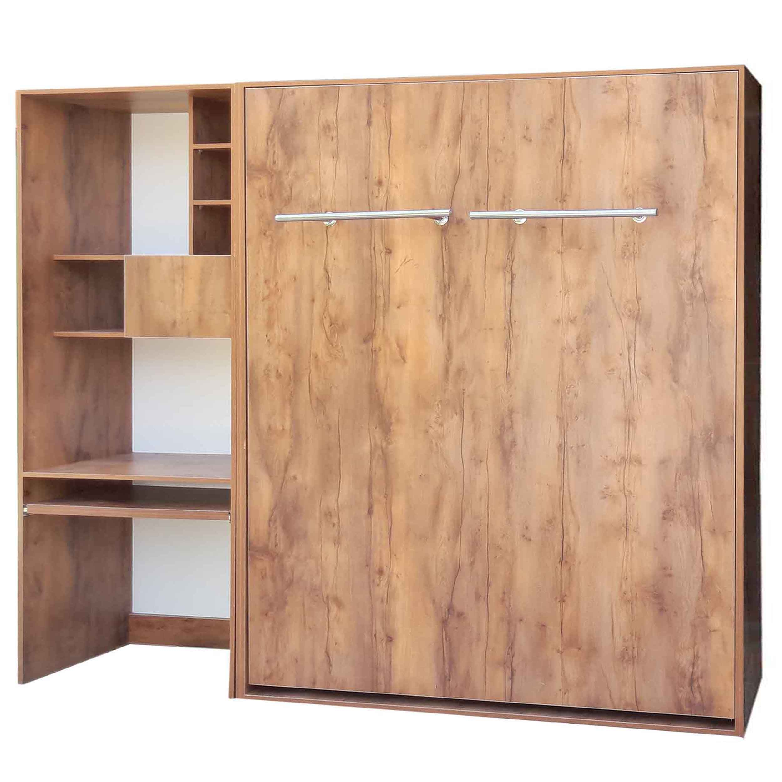 سرویس تخت خواب تاشو دیواری مدل V2 H TT  دو نفره دو تکه