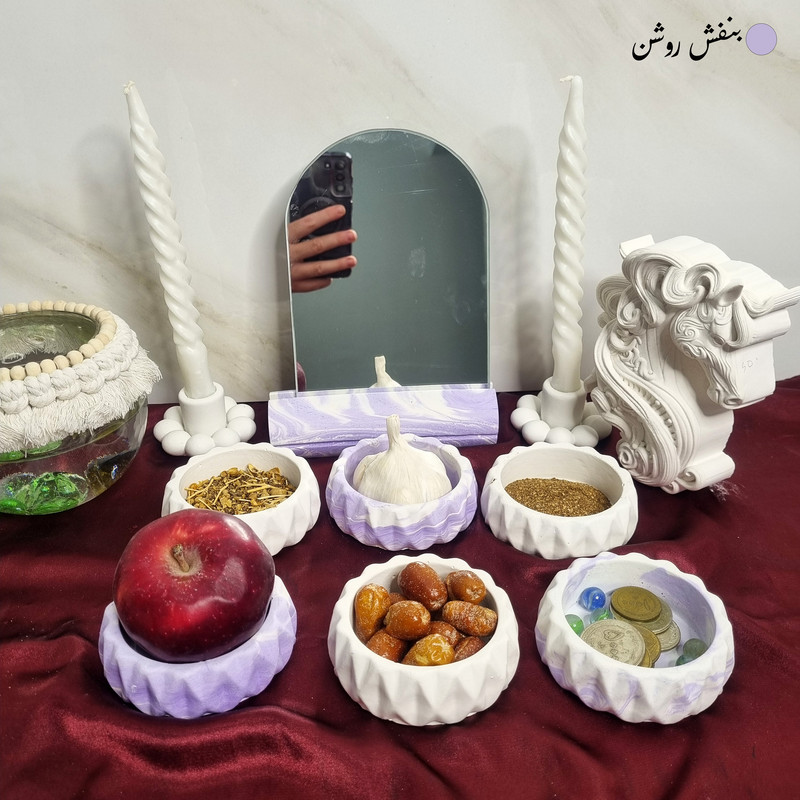 مجموعه ظروف هفت سین 10 پارچه مدل بهار