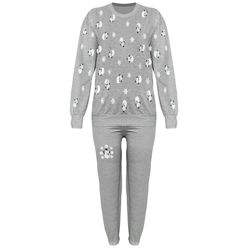 ست سویشرت و شلوار زنانه مدل ملانژ کد 20