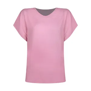 تی شرت آستین کوتاه زنانه افراتین مدل چهارخانه ریز کد 2593