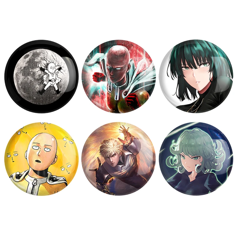 مگنت خندالو مدل انیمه مرد تک مشتی مدل One Punch Man کد 450A مجموعه 6 عددی