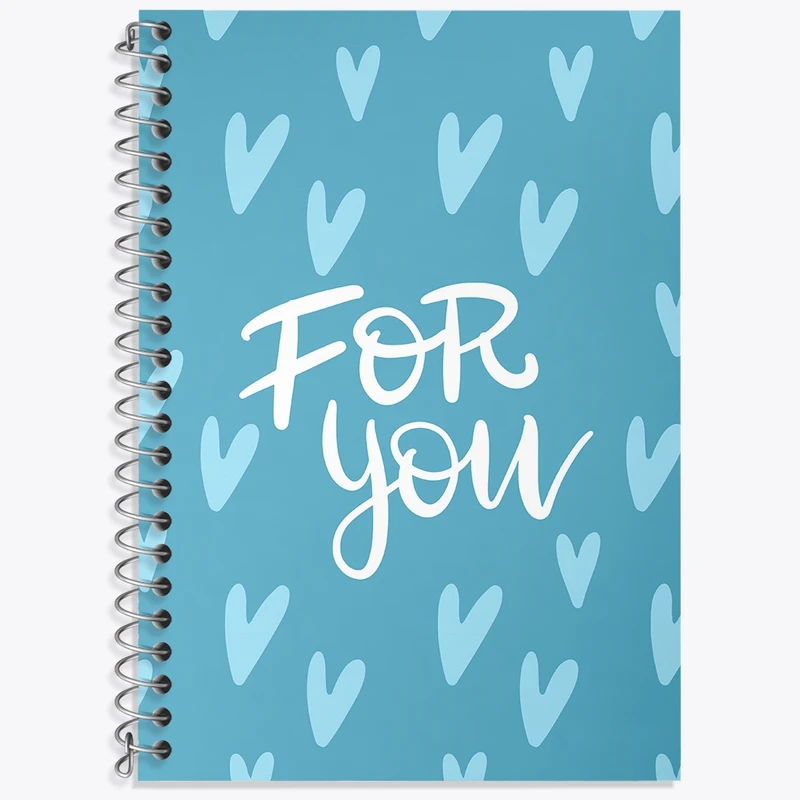 دفتر زبان 50 برگ خندالو مدل سه خط طرح For You کد N132