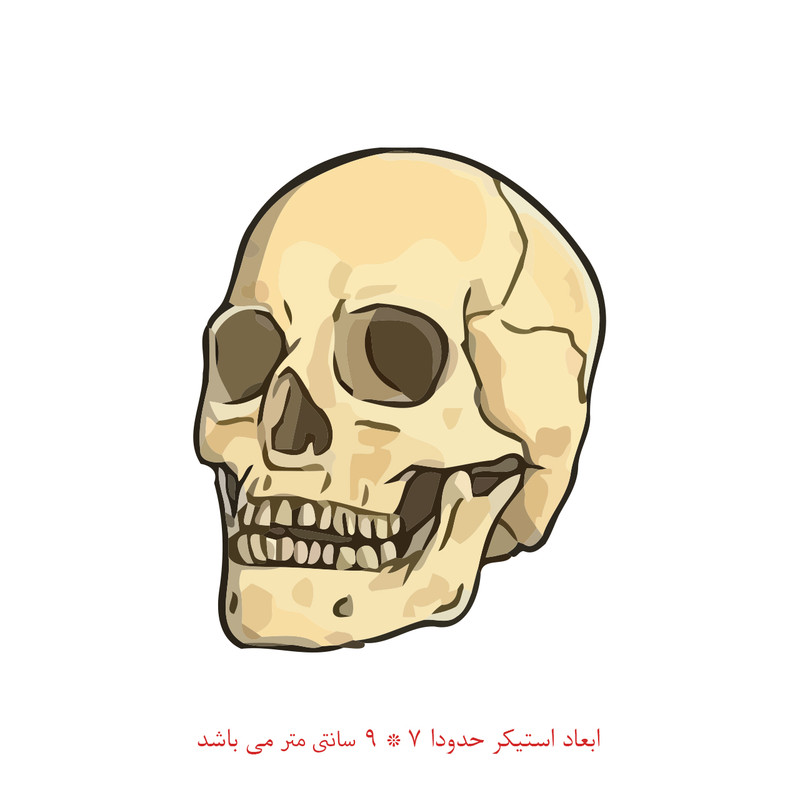 برچسب لپ تاپ طرح اسکلت کد 1757