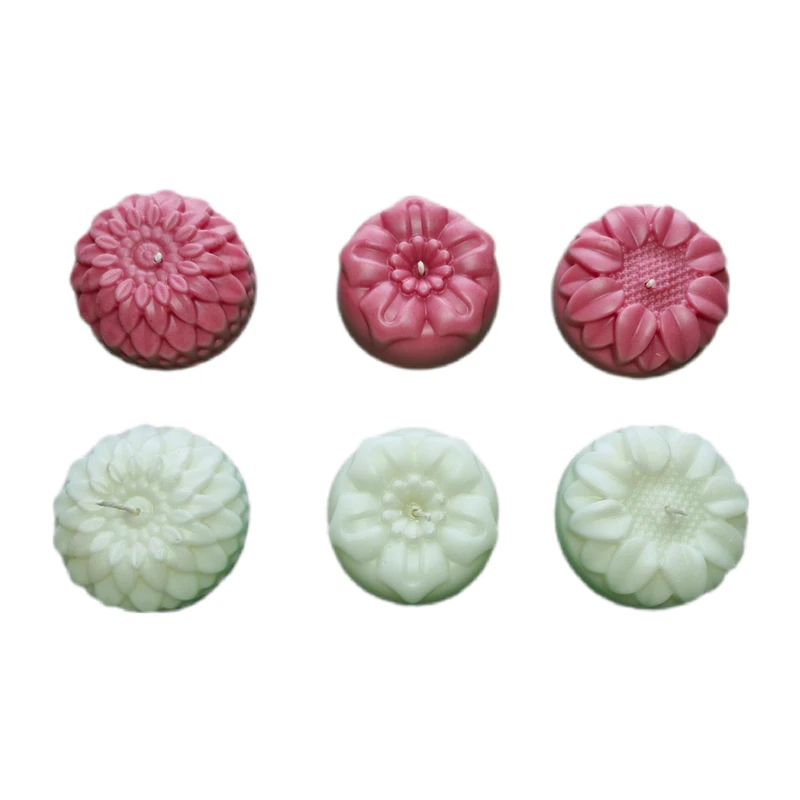 شمع استوانه‌ای معطر مدل استوانه با رایحه گل‌های بهاری زمان اتمام 6 ساعت مجموعه 6 عددی