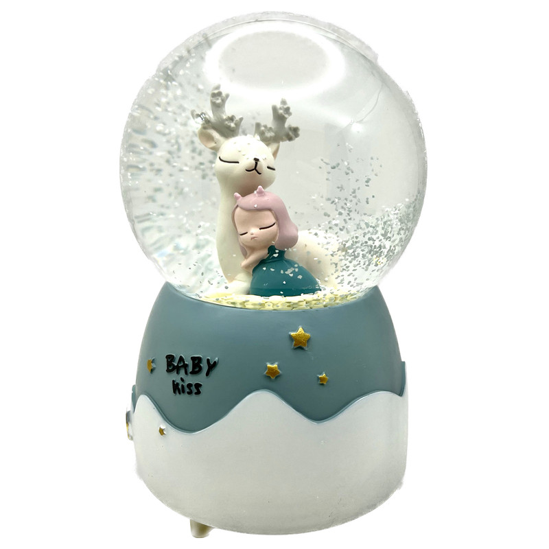 گوی موزیکال مدل پمپی Baby Kiss طرح دخترک و گوزن مهربون کد PB7627