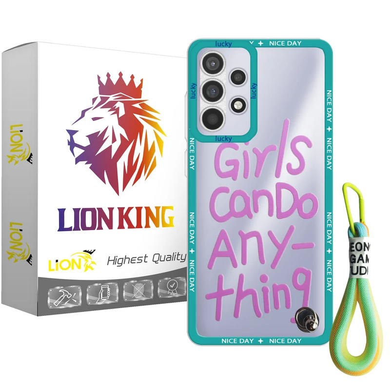 کاور لاین کینگ مدل دخترها میتوانند مناسب برای گوشی موبایل سامسونگ Galaxy A53 به همراه بندآویز 