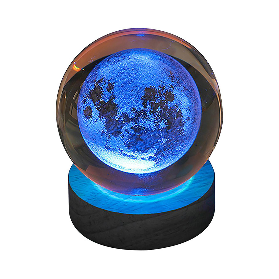 چراغ خواب مدل گوی شیشه ای طرح ماه