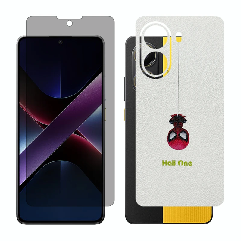 محافظ صفحه نمایش حریم شخصی گلس مدل Together مناسب برای گوشی موبایل شیائومی Poco X7 Pro به همراه برچسب پوششی پشت گوشی