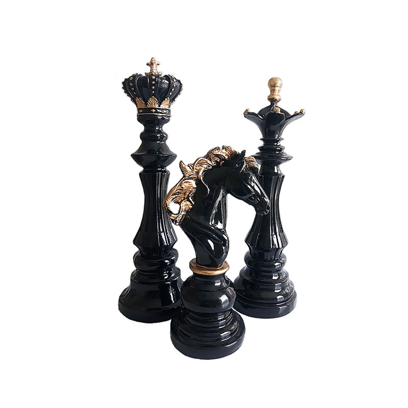 مجسمه مدل مهره های شطرنج مجموعه سه عددی